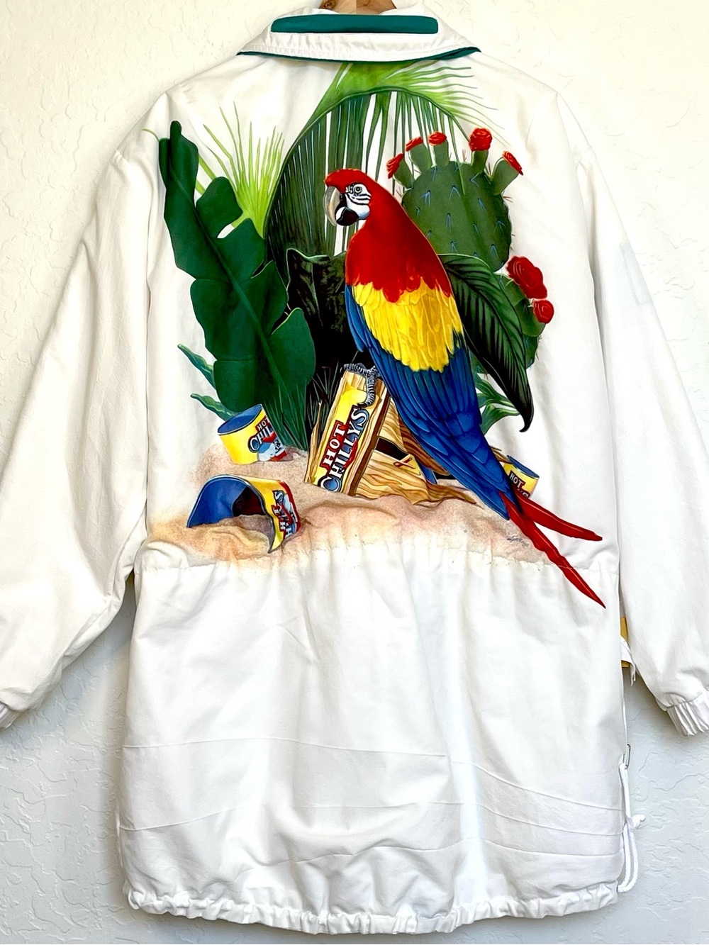 Hot Chillys Vintage Men's Size Medium Reversible Jacket Parrot Artwork Rare